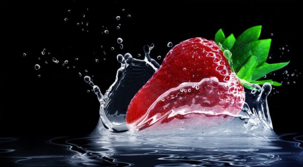 strawberry splash water clean water 2293337