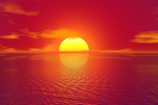sunset sea horizon sun sky ocean 298850