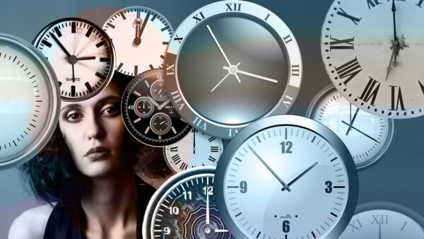 time clock head woman face view 1739629