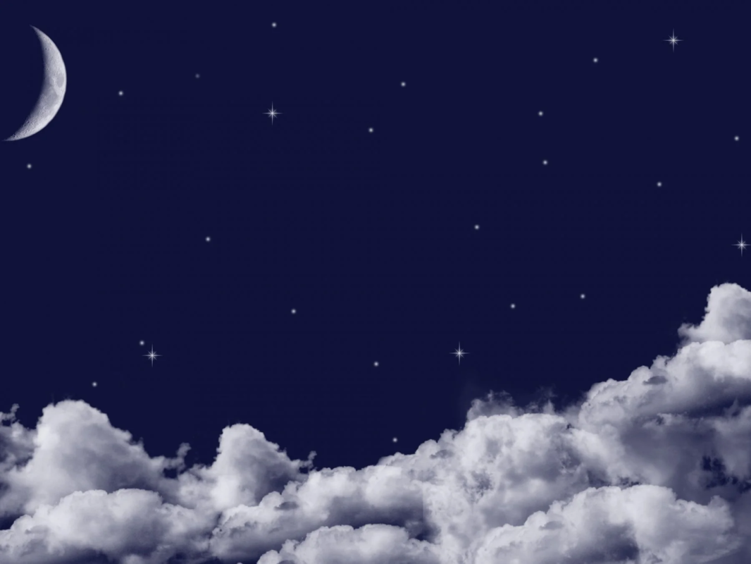 Cielo nocturno con luna