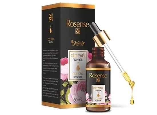 Botella y caja de Rosense Skin Oil
