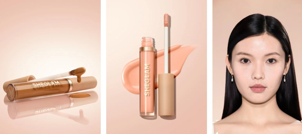 Detalle de los correctores SHEGLAM Like Magic Hydrating Concealer y modelo