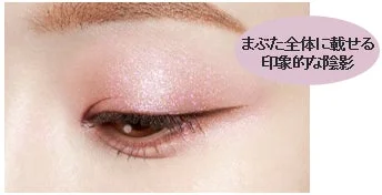 Uso recomendado de la sombra de ojos Sheer Glitter Eyes NX tono 51