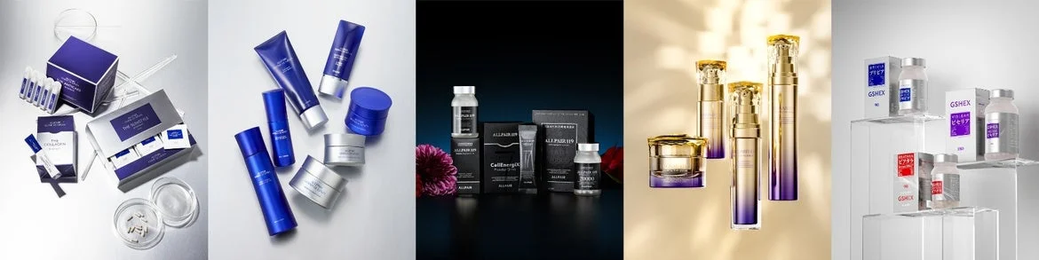 Variedad de productos de belleza y suplementos de ALLPAIR