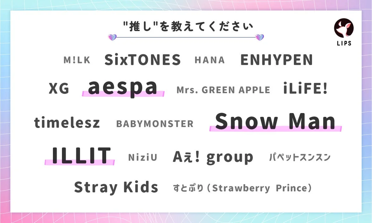 Listado de "oshis" populares