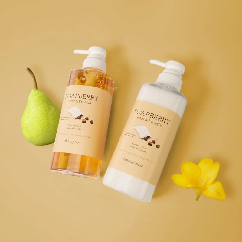 Productos de champ&uacute; y acondicionador SOAPBERRY Pear & Freesia