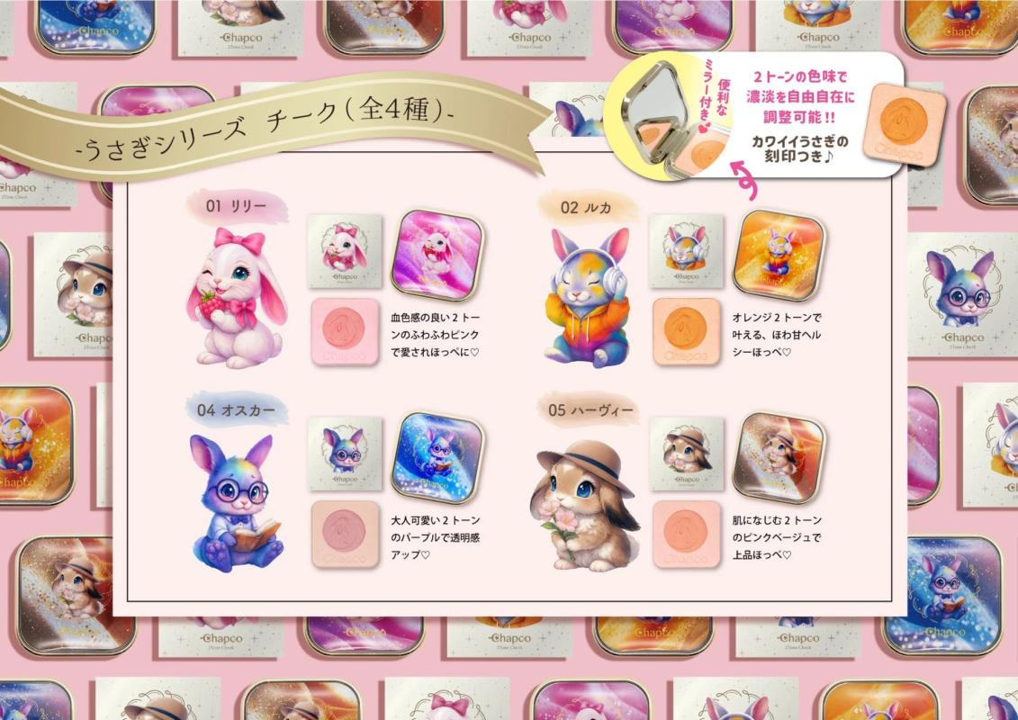 Coloretes chapco de la serie conejito