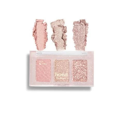 Triple Eye Palette Shine Pink de hana by hince
