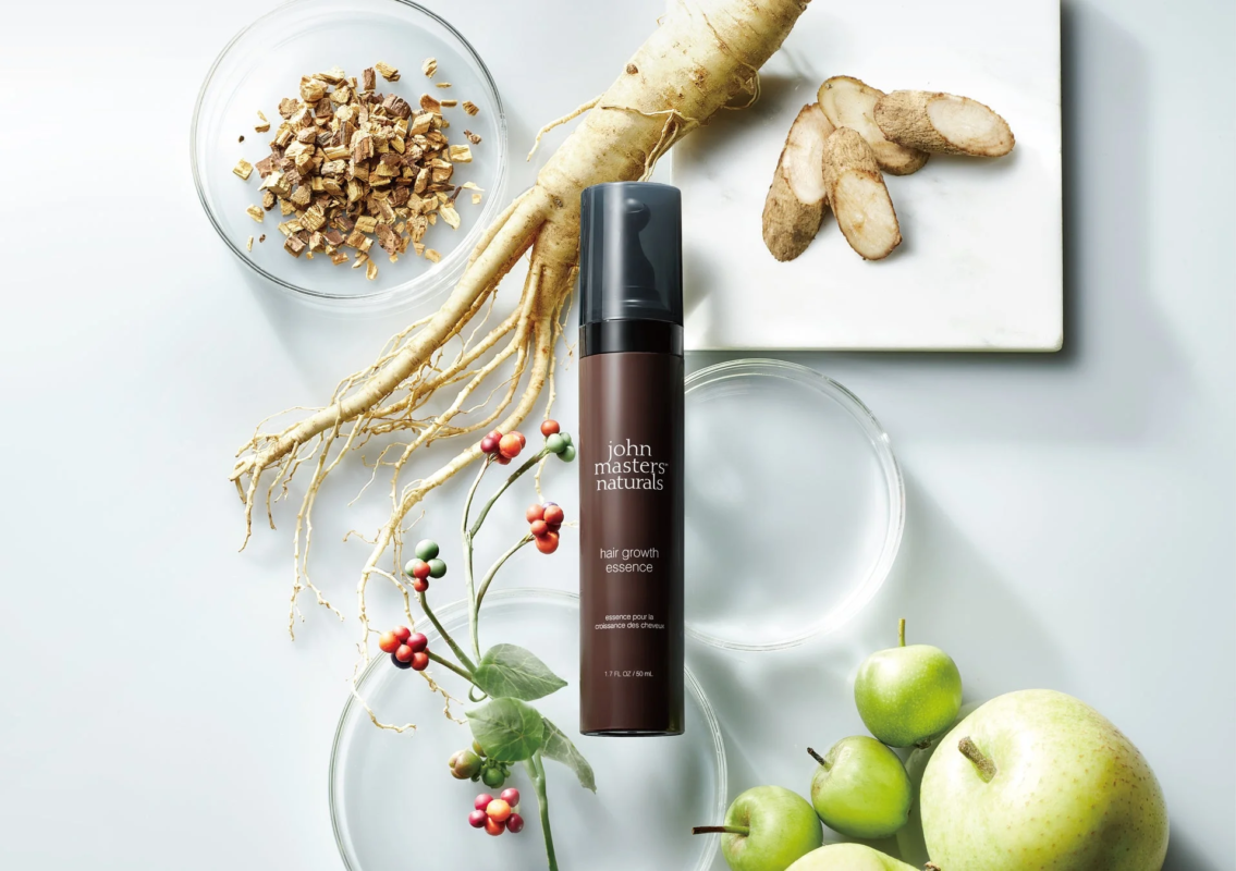 Esencia de Crecimiento Capilar Medicinal de John Masters Organics con ingredientes naturales