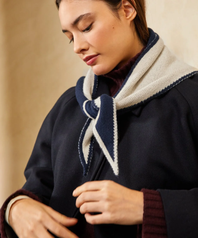 Bufanda de punto frontal