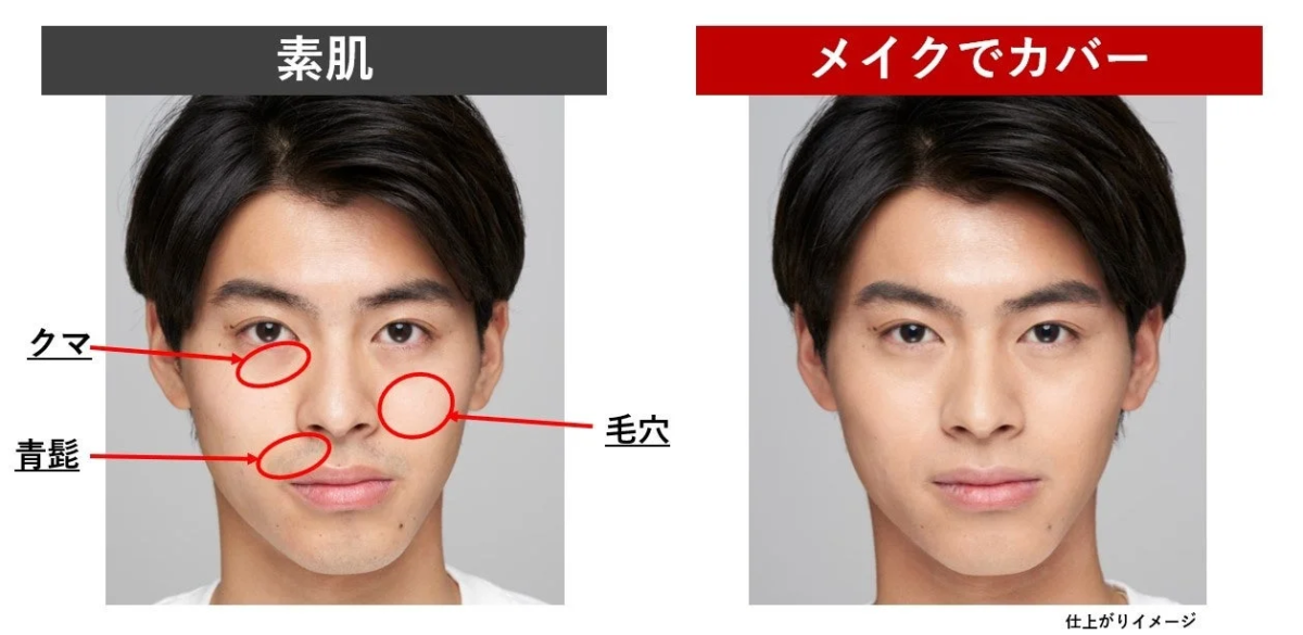 Imagen comparativa de antes y despu&eacute;s del maquillaje