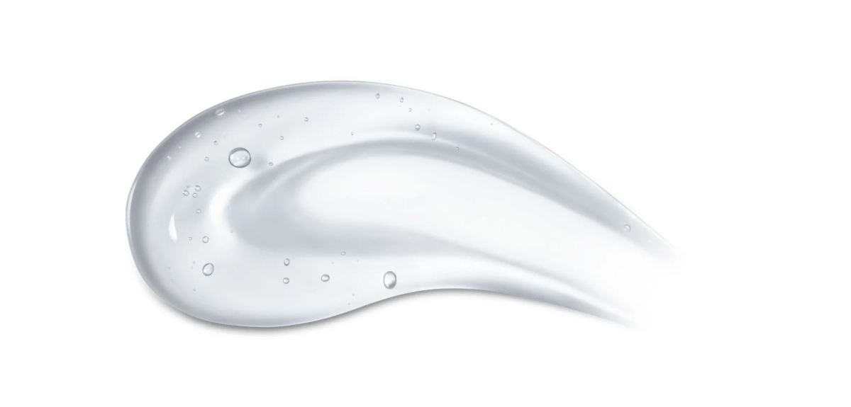 Gel transparente con burbujas