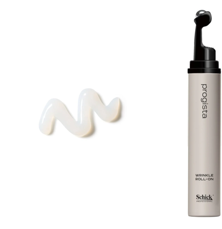 Botella de Progista Wrinkle Roll-on con muestra de crema