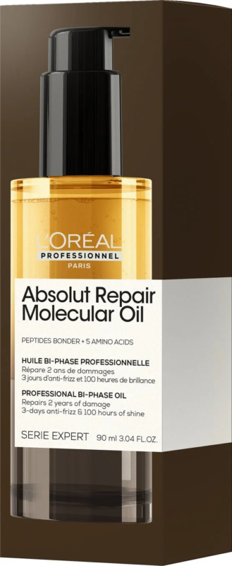 Detalles del envase del aceite capilar L'Or&eacute;al Professionnel Absolut Repair Molecular