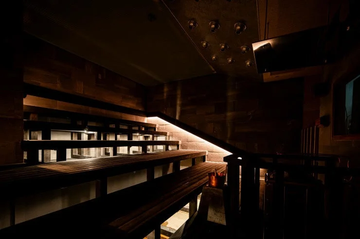 Interior de la sauna