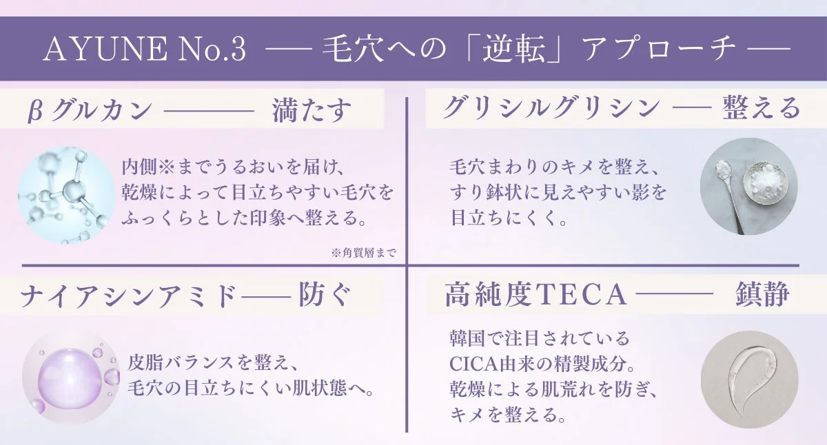 Enfoque de AYUNE No.3 para los poros