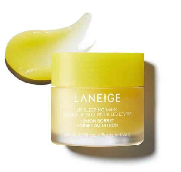 Mascarilla labial nocturna Lemon Sorbet de LANEIGE en un recipiente amarillo