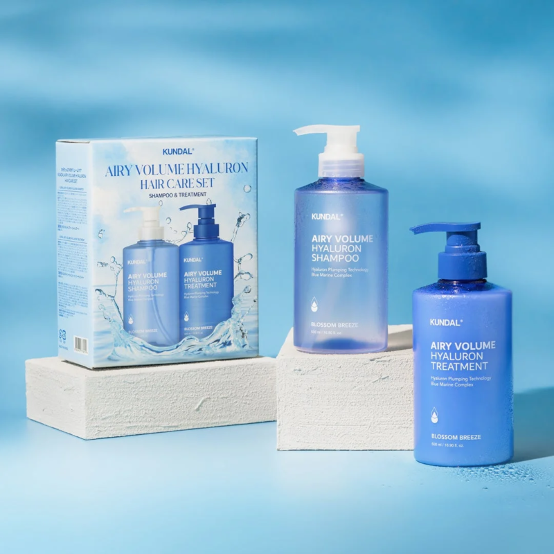 Set de Champ&uacute; y Acondicionador Hialur&oacute;nico Volumen Aireado KUNDAL