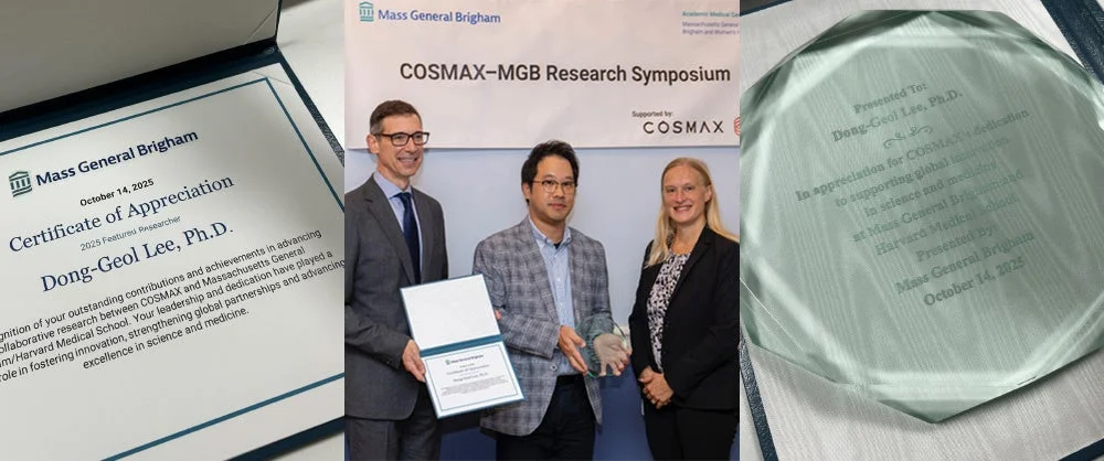 Certificado de reconocimiento a COSMAX