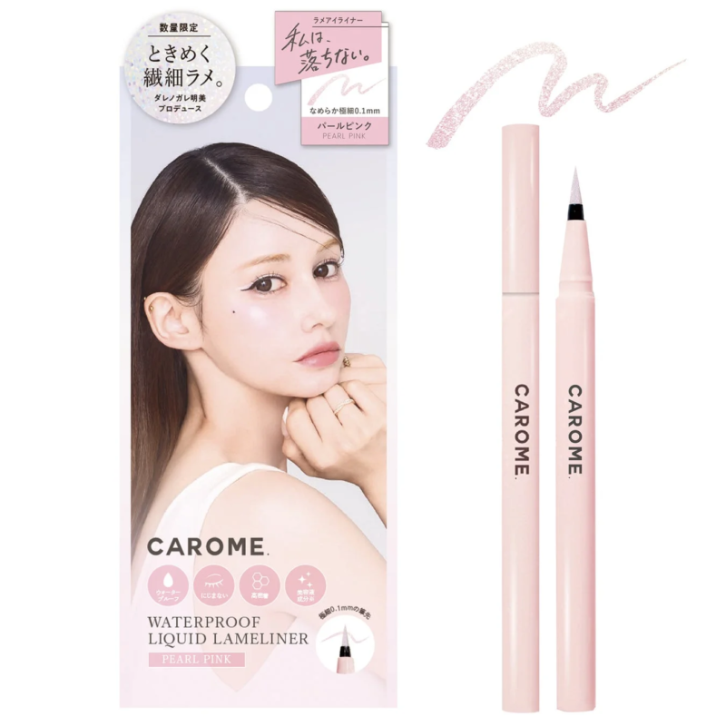 CAROME. WATERPROOF LIQUID LAMELINER PEARL PINK