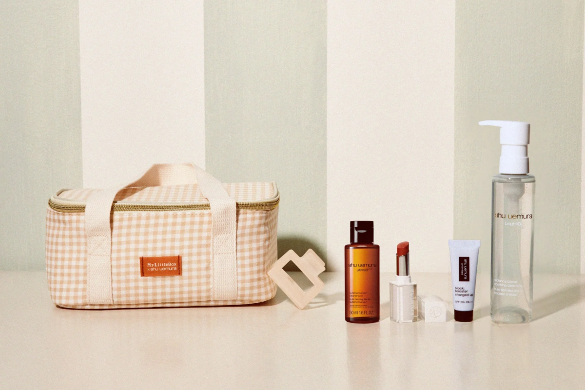 Contenido de la caja My Little Box x shu uemura