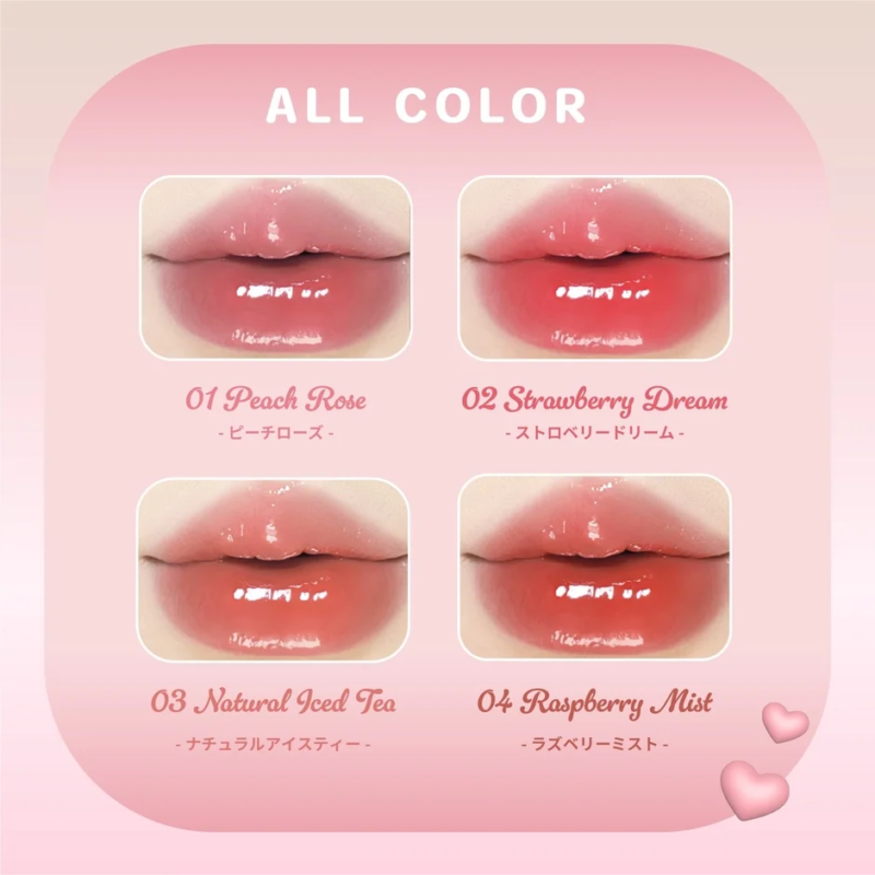 Muestra de todos los colores de Love Pop Gloss