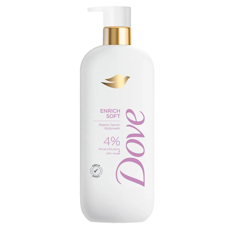 Botella de Dove Beauty Serum Bodywash Enrich Soft