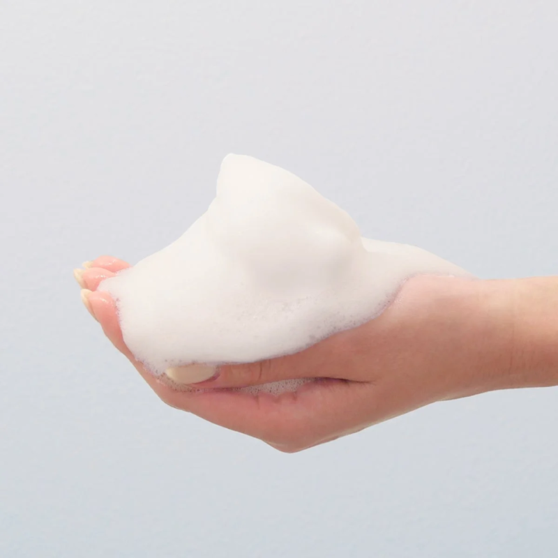 Espuma en la palma de la mano