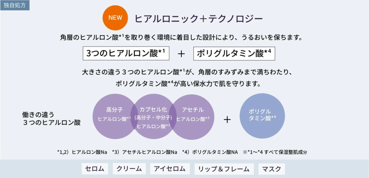 Diagrama de la "Hyaluronic+ Technology"