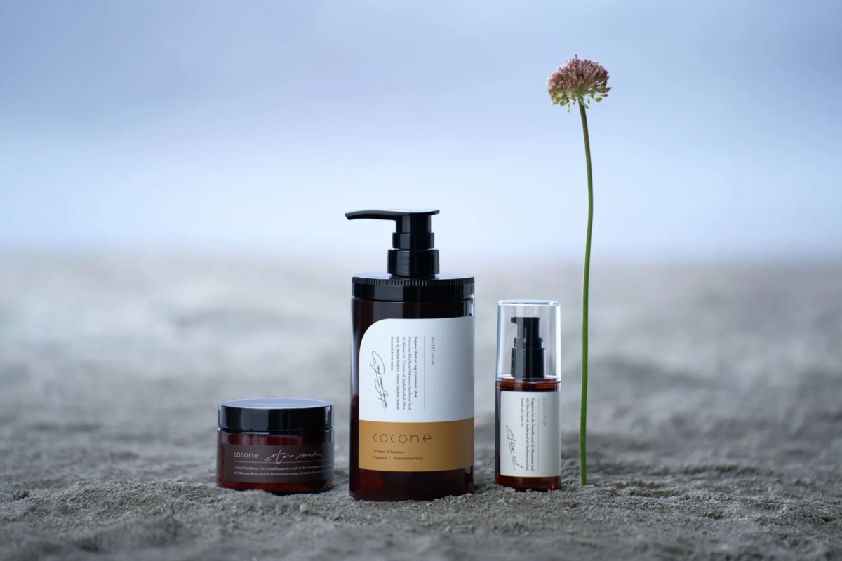 Productos cocone en la playa