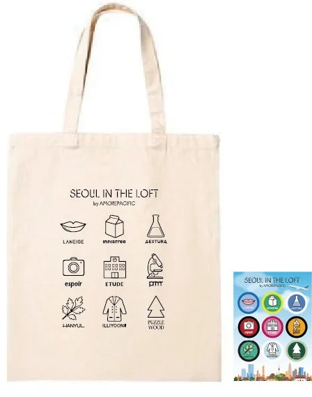 Tote bag y stickers de AMOREPACIFIC