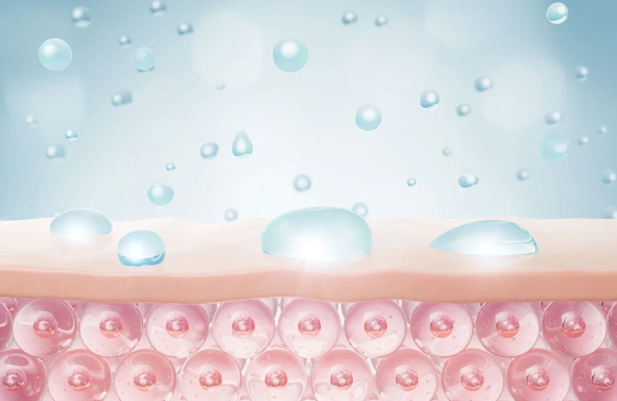 Ilustración de hidratación de la piel