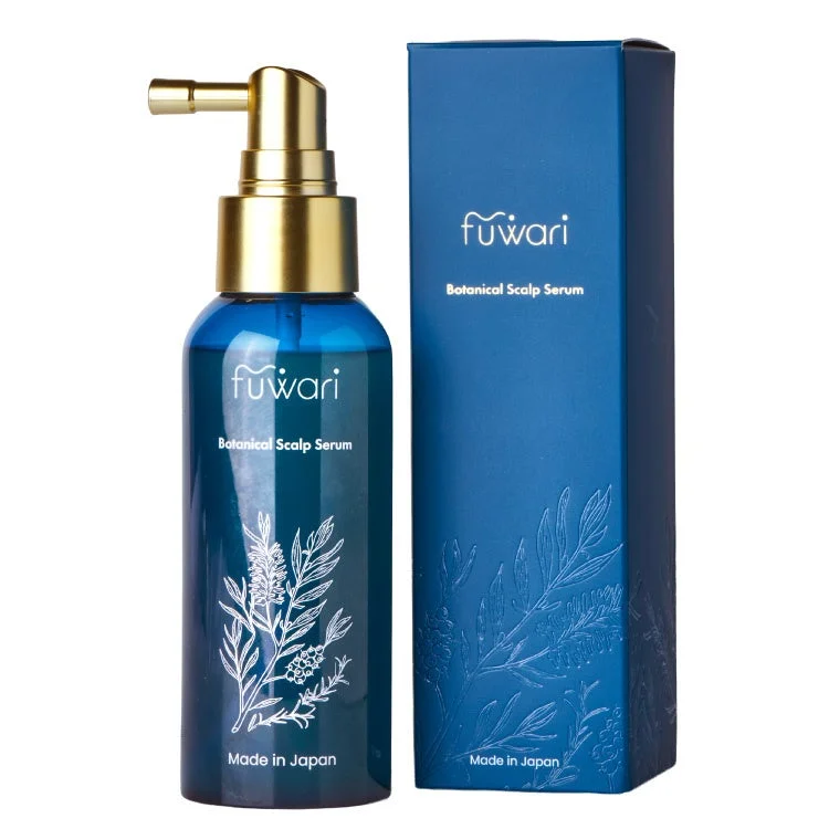 Botella y paquete del suero capilar bot&aacute;nico fuwari