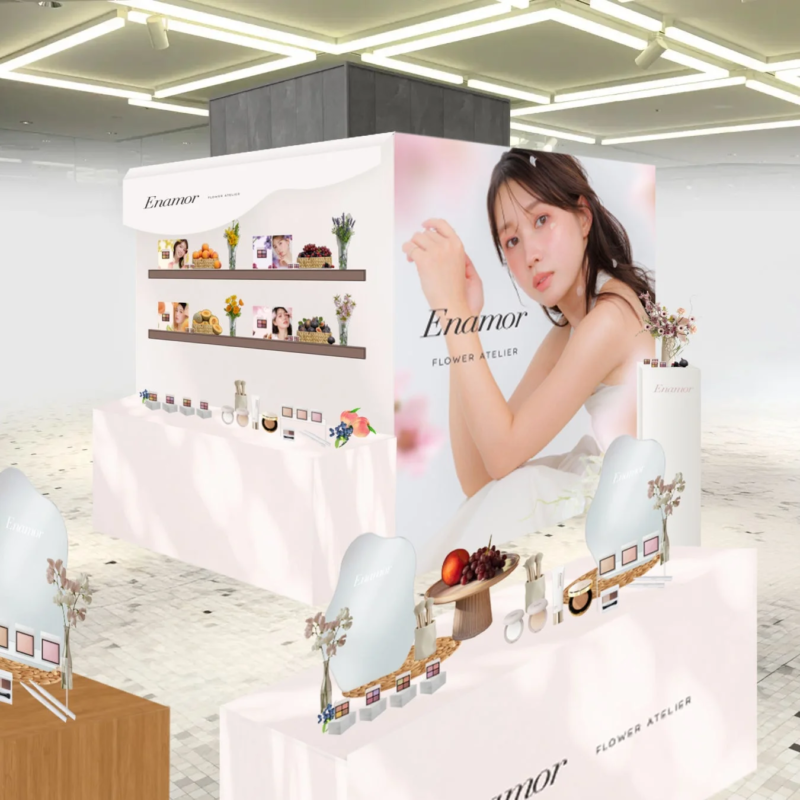 Interior del pop-up "Enamor Flower Atelier"