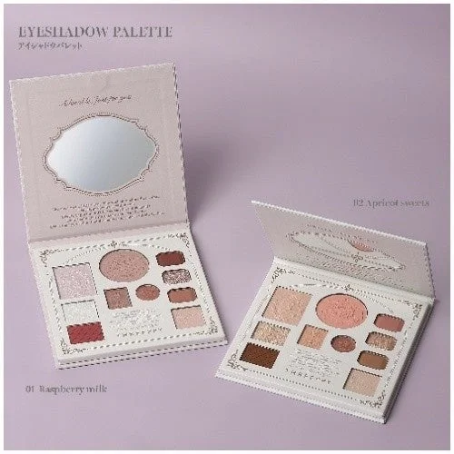 Paletas de sombras de ojos "Raspberry milk" y "Apricot sweets"