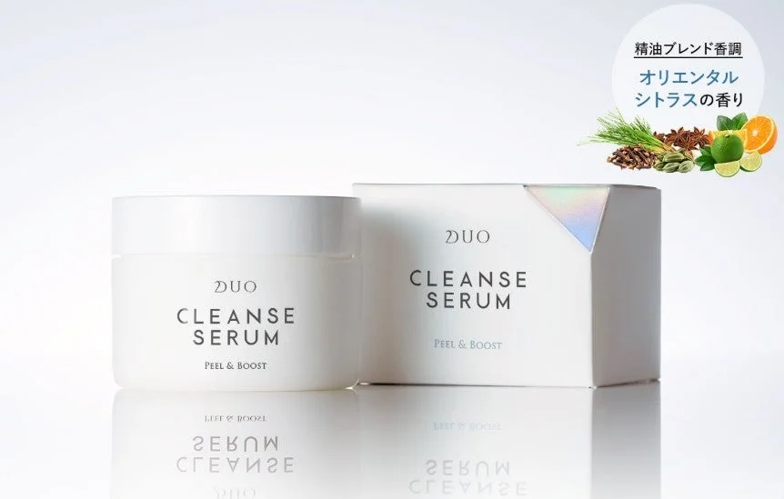 Envase del DUO Cleanse Serum Peel & Boost con aroma cítrico oriental