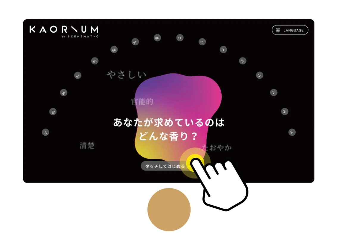 Pantalla de inicio de KAORIUM