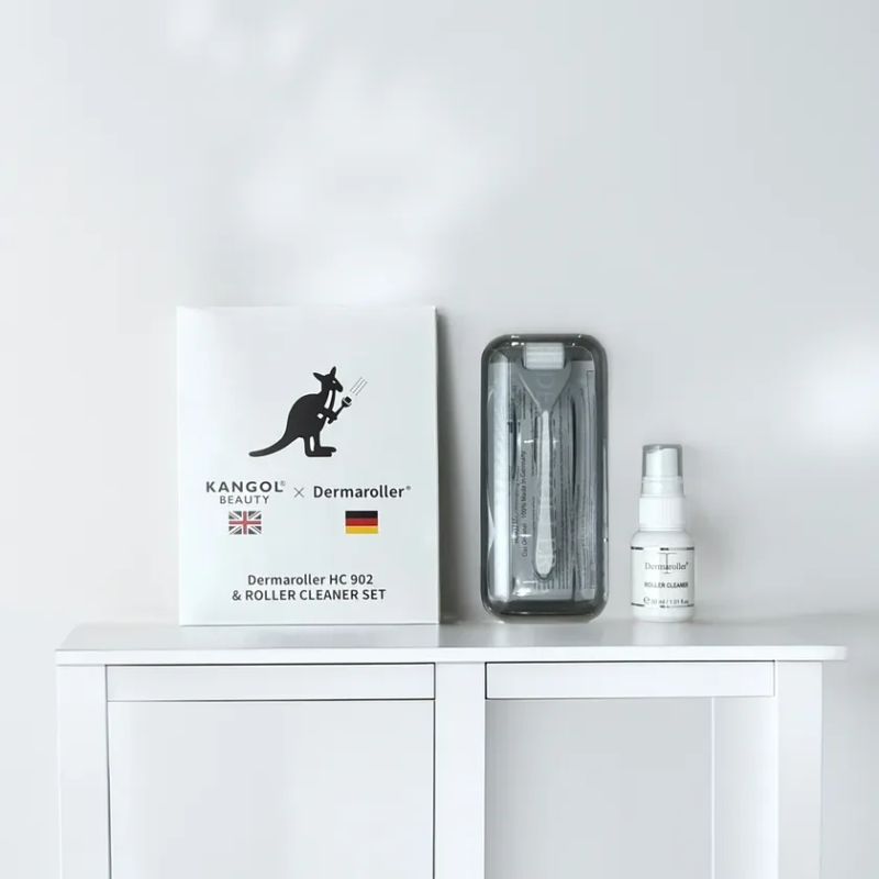 Set de Dermaroller HC 902 y limpiador de rodillos de KANGOL BEAUTY x Dermaroller