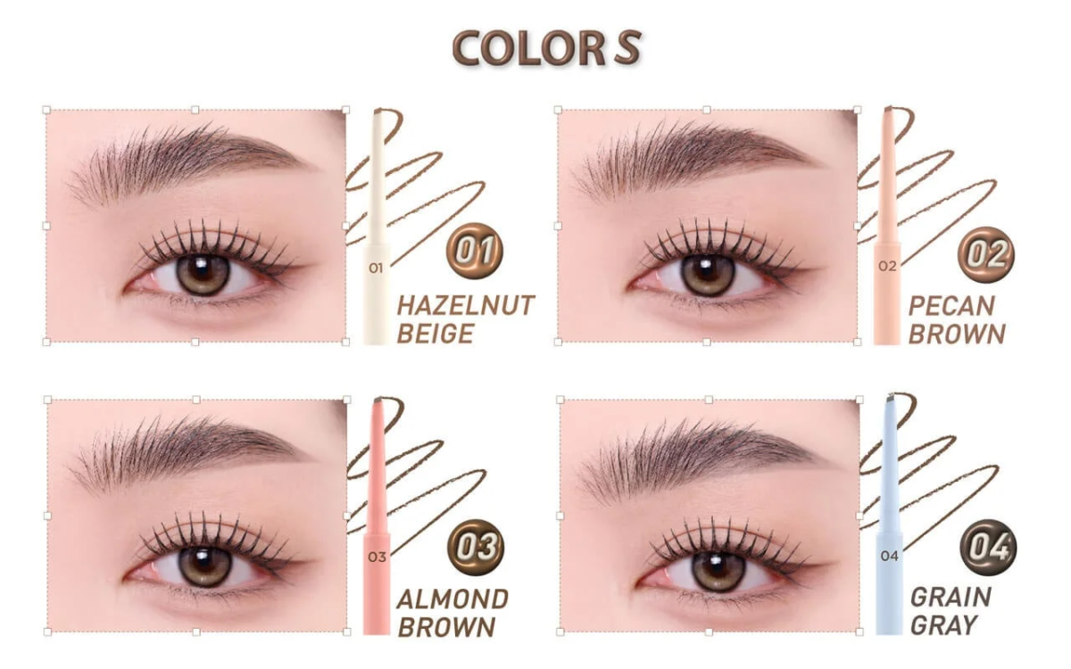 Paleta de colores del BabyBright Mousse Brow Powder Pencil