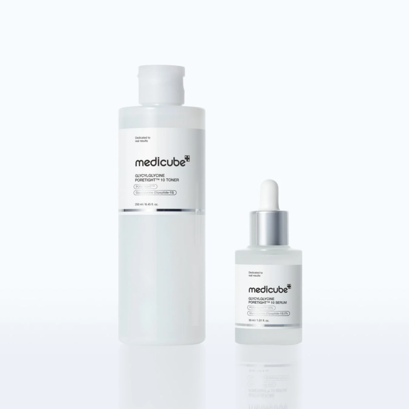 Tóner y Sérum de la línea Glycylglycine PORETIGHT™ de Medicube