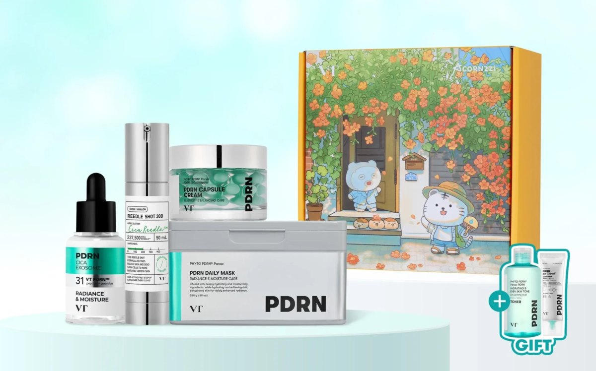Sets de cuidado de la piel de VT Cosmetics en colaboración con Acornzzi