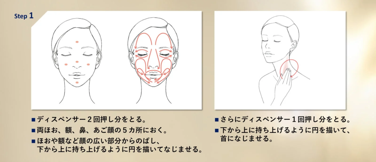 Paso 1 del S Define Exercise: Aplicaci&oacute;n del s&eacute;rum en rostro y cuello