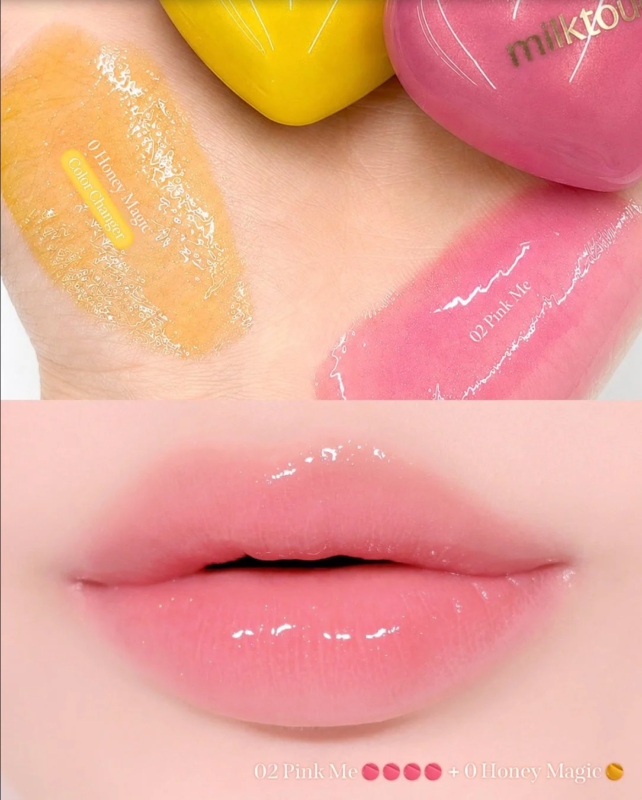 Milktouch Love Potion Shine Gloss Honey Magic y Pink Me