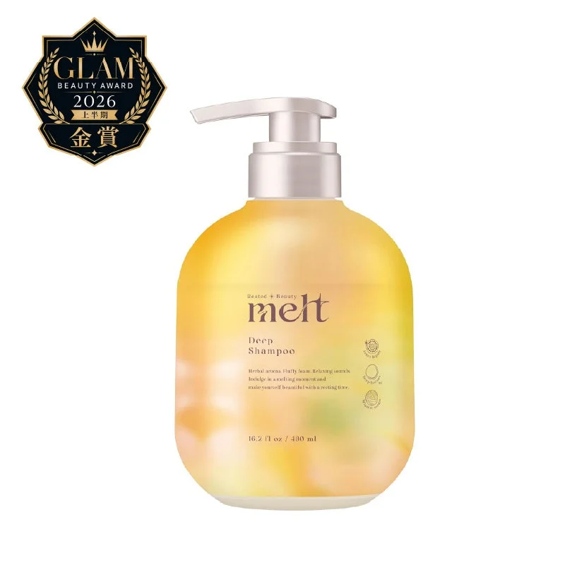 GLAM BEAUTY AWARD 2026 上半期 金賞 Rested + Beauty melt Deep Shampoo Herbal aroma. Fluffy foam. Relaxing unveils. Indulge in a melting moment and make yourself beautiful with a resting time. 16.2 fl oz / 480 ml