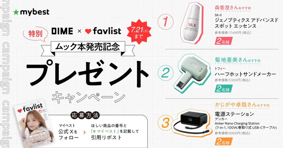 Campaña de sorteo de favlist x DIME