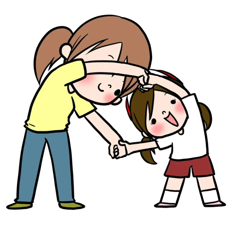 Imagen de ejercicio para padres e hijos