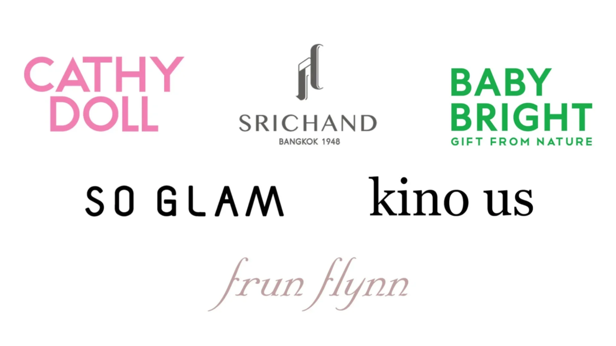 Logos de marcas de cosméticos tailandeses