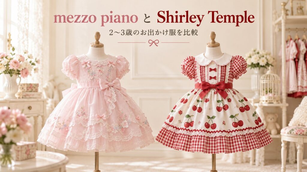 mezzo pianoとShirley Temple 2〜3歳のお出かけ服を比較