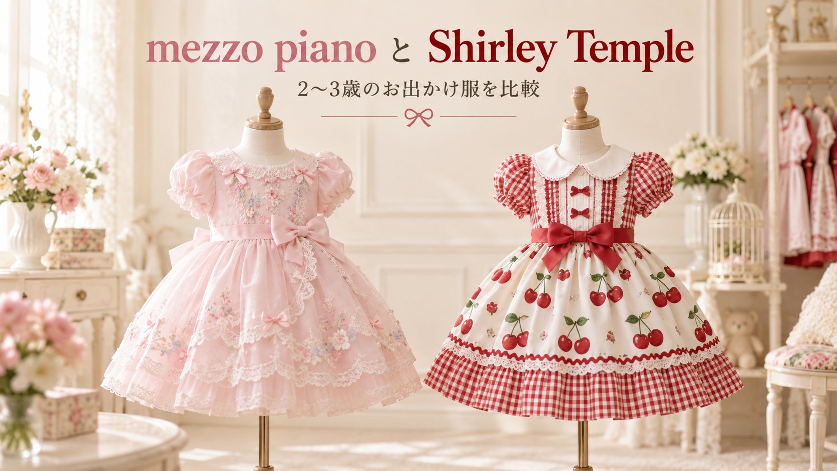 mezzo pianoとShirley Temple 2〜3歳のお出かけ服を比較