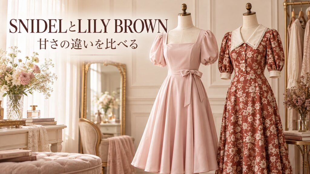 SNIDELとLILY BROWN 甘さの違いを比べる